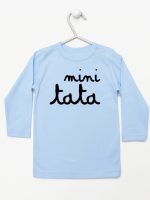 mini tata koszulka z długim rękawem kolor błękitny 150
