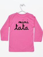 mini tata koszulka z długim rękawem kolor ciemny różowy 150