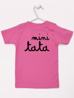 mini tata koszulka z krótkim rękawem kolor ciemny różowy 150