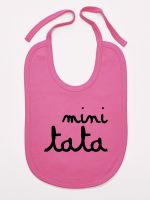 mini tata śliniak niemowlęcy kolor ciemny różowy 150