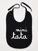 mini tata śliniak niemowlęcy kolor czarny 150