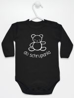 misio z napisem do schrupania body z długim rękawem kolor czarny 120