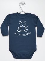 misio z napisem do schrupania body z długim rękawem kolor granatowy 120