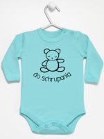 misio z napisem do schrupania body z długim rękawem kolor miętowy 120