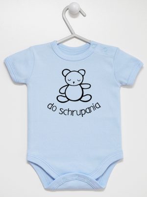 misio z napisem do schrupania body z krótkim rękawem kolor błękitny 120