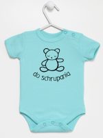 misio z napisem do schrupania body z krótkim rękawem kolor miętowy 120