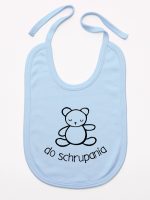 misio z napisem do schrupania śliniak niemowlęcy kolor błękitny 120