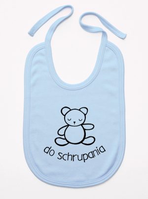 misio z napisem do schrupania śliniak niemowlęcy kolor błękitny 120