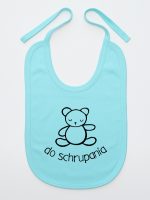 misio z napisem do schrupania śliniak niemowlęcy kolor miętowy 120