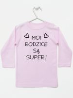 moi rodzice są super koszulka z długim rękawem kolor różowy 126