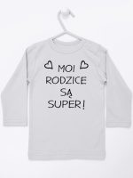 moi rodzice są super koszulka z długim rękawem kolor szary 126