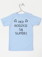 moi rodzice są super koszulka z krótkim rękawem kolor błękitny 126