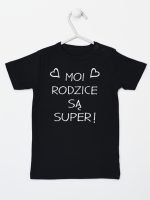 moi rodzice są super koszulka z krótkim rękawem kolor czarny 126
