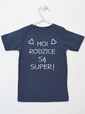 moi rodzice są super koszulka z krótkim rękawem kolor granatowy 126