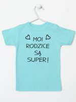 moi rodzice są super koszulka z krótkim rękawem kolor miętowy 126