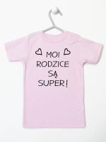 moi rodzice są super koszulka z krótkim rękawem kolor różowy 126