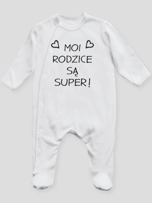 moi rodzice są super pajacyk śpioszek ze stópkami 126