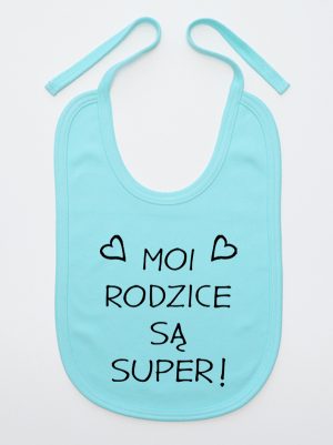 moi rodzice są super śliniak niemowlęcy kolor miętowy 126