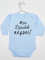 mój dziadek rządzi body z długim rękawem kolor błękitny 175 mój dziadek rządzi body z długim rękawem kolor błękitny 175