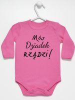 mój dziadek rządzi body z długim rękawem kolor ciemny różowy 175 mój dziadek rządzi body z długim rękawem kolor ciemny różowy 175