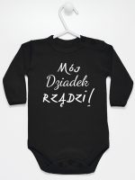 mój dziadek rządzi body z długim rękawem kolor czarny 175 mój dziadek rządzi body z długim rękawem kolor czarny 175