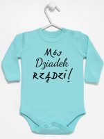 mój dziadek rządzi body z długim rękawem kolor miętowy 175 mój dziadek rządzi body z długim rękawem kolor miętowy 175