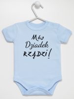 mój dziadek rządzi body z krótkim rękawem kolor błękitny 175 mój dziadek rządzi body z krótkim rękawem kolor błękitny 175