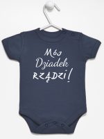 mój dziadek rządzi body z krótkim rękawem kolor granatowy 175 mój dziadek rządzi body z krótkim rękawem kolor granatowy 175