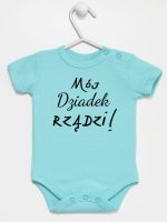 mój dziadek rządzi body z krótkim rękawem kolor miętowy 175 mój dziadek rządzi body z krótkim rękawem kolor miętowy 175