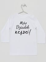 mój dziadek rządzi koszulka z długim rękawem kolor biały 175