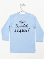 mój dziadek rządzi koszulka z długim rękawem kolor błękitny 175