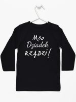 mój dziadek rządzi koszulka z długim rękawem kolor czarny 175