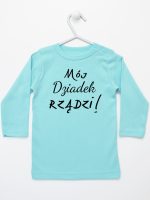 mój dziadek rządzi koszulka z długim rękawem kolor miętowy 175