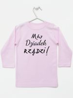 mój dziadek rządzi koszulka z długim rękawem kolor różowy 175