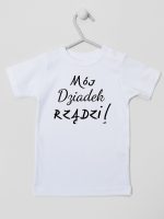 mój dziadek rządzi koszulka z krótkim rękawem kolor biały 175