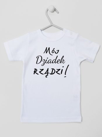 mój dziadek rządzi koszulka z krótkim rękawem kolor biały 175
