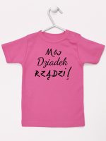 mój dziadek rządzi koszulka z krótkim rękawem kolor ciemny różowy 175