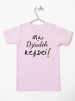 mój dziadek rządzi koszulka z krótkim rękawem kolor różowy 175