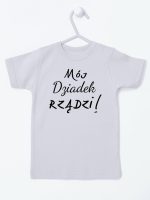 mój dziadek rządzi koszulka z krótkim rękawem kolor szary 175