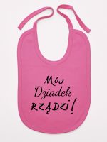 mój dziadek rządzi śliniak niemowlęcy kolor ciemny różowy 175