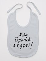 mój dziadek rządzi śliniak niemowlęcy kolor szary 175