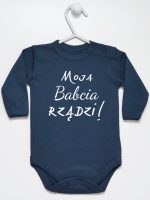 moja babcia rządzi body z długim rękawem kolor granatowy 174 moja babcia rządzi body z długim rękawem kolor granatowy 174