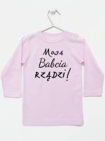 moja babcia rządzi koszulka z długim rękawem kolor różowy 174