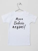 moja babcia rządzi koszulka z krótkim rękawem kolor biały 174