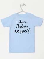 moja babcia rządzi koszulka z krótkim rękawem kolor błękitny 174