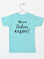 moja babcia rządzi koszulka z krótkim rękawem kolor miętowy 174