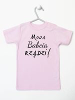 moja babcia rządzi koszulka z krótkim rękawem kolor różowy 174