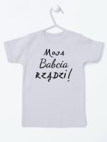 moja babcia rządzi koszulka z krótkim rękawem kolor szary 174