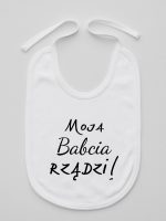 moja babcia rządzi śliniak niemowlęcy kolor biały 174