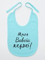 moja babcia rządzi śliniak niemowlęcy kolor miętowy 174